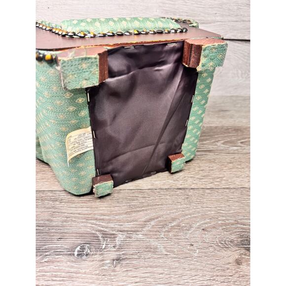 Vintage Dayton Hudson Green Upholstered Parlor Armchair Girl Doll 18" - Picture 5 of 6